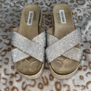 Steve Madden Rhinestone Platform Sandals